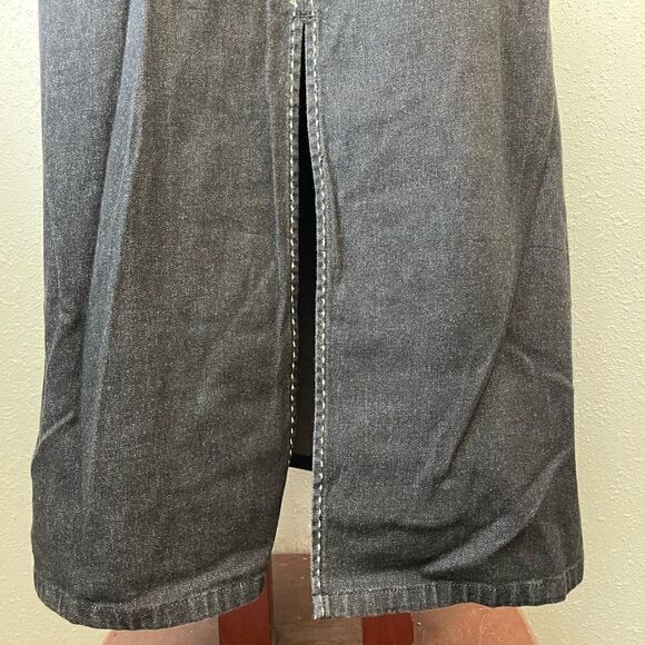 Liz Claiborne Black Denim Maxi Skirt Size 8 Petite EUC - Picture 3 of 8